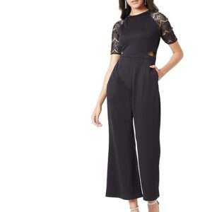 Effortless Chic: Women's Half-Sleeve Jumpsuit with Waist Cut-Out - L, 50