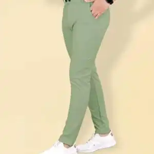 Slim Fit Stretch Trousers: Mid-Rise, Lycra Blend for All-Day Comfort