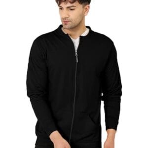 Men's Casual Jacket: Loopknit Regular Fit Full Sleeve Zip Up