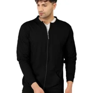 Men's Casual Jacket: Loopknit Regular Fit Full Sleeve Zip Up