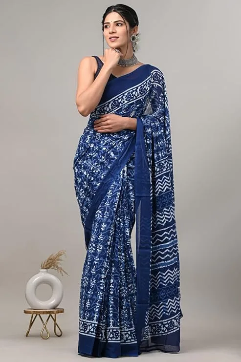 Pure Cotton Mulmul Saree