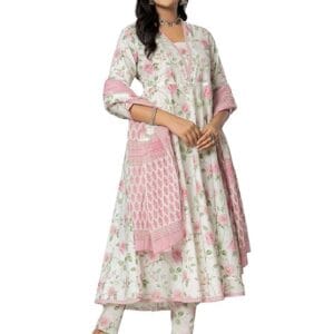 Beautiful Anarkali Kurta Set: Women Kurta with Palazzo & Dupatta