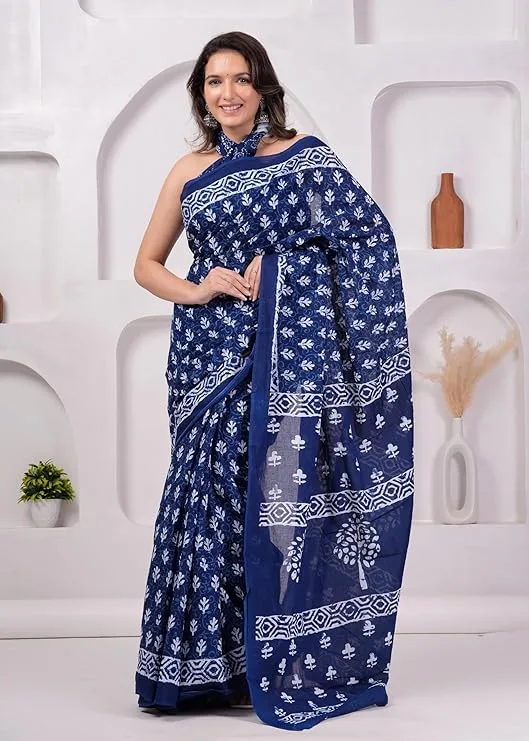 Pure Cotton Mulmul Saree