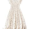 Off White Western Dress
