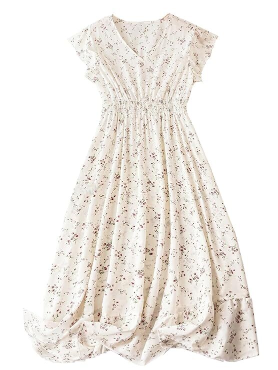 Off White Western Dress