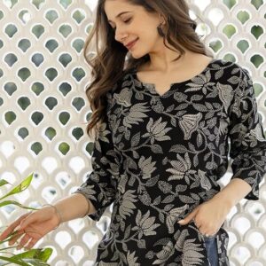 Floral Printed Rayon Kurti