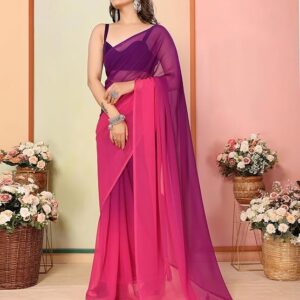 Georgette Printed Readymade Saree