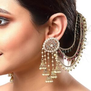 Long Chain Jhumki Earrings